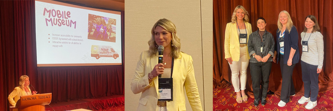 UCM Interim Director, Meghan Fraser McGrogan presenting at ACM on Universal Design alongside panelists