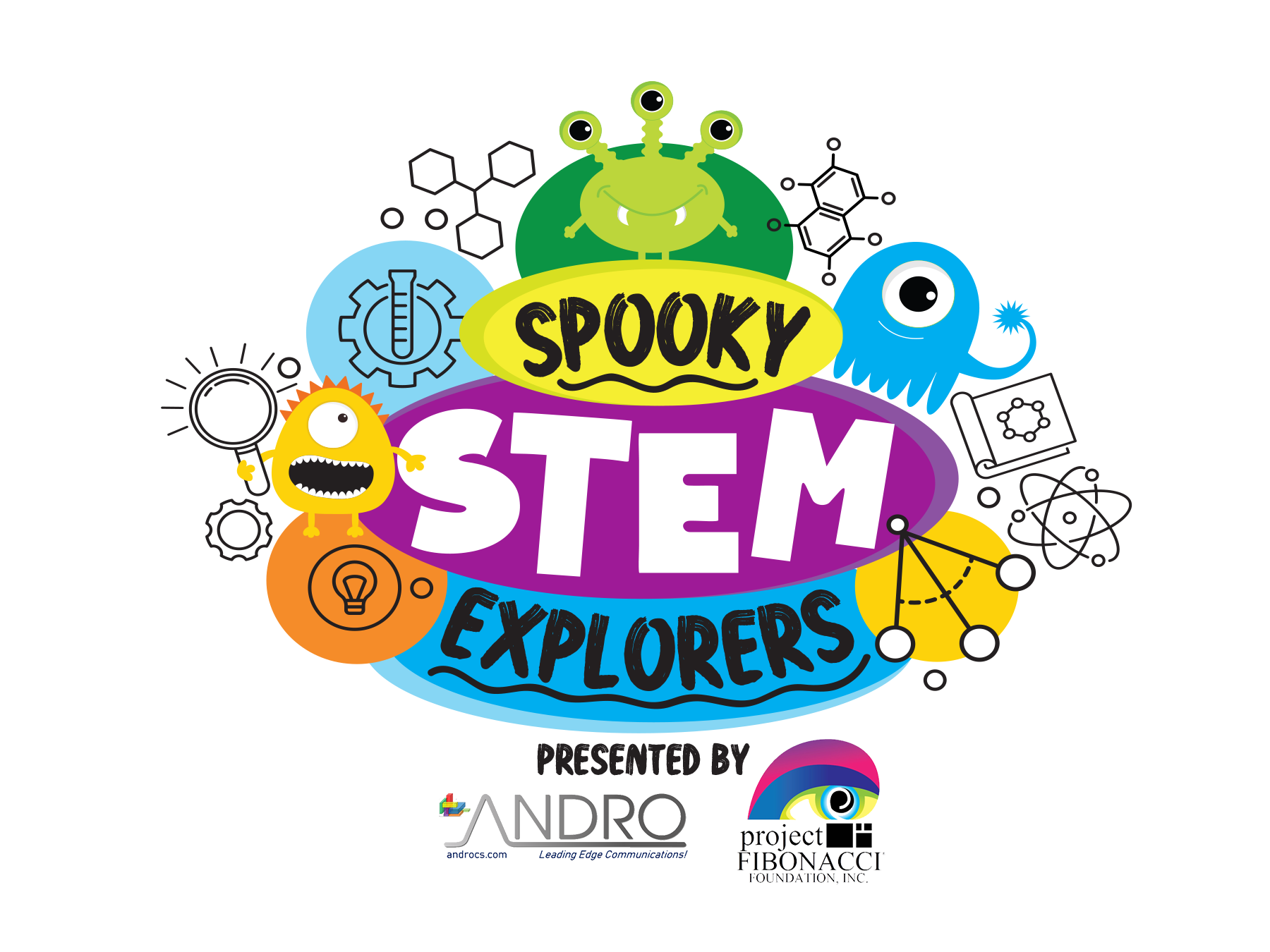 Spooky STEM logo w sponsor v2