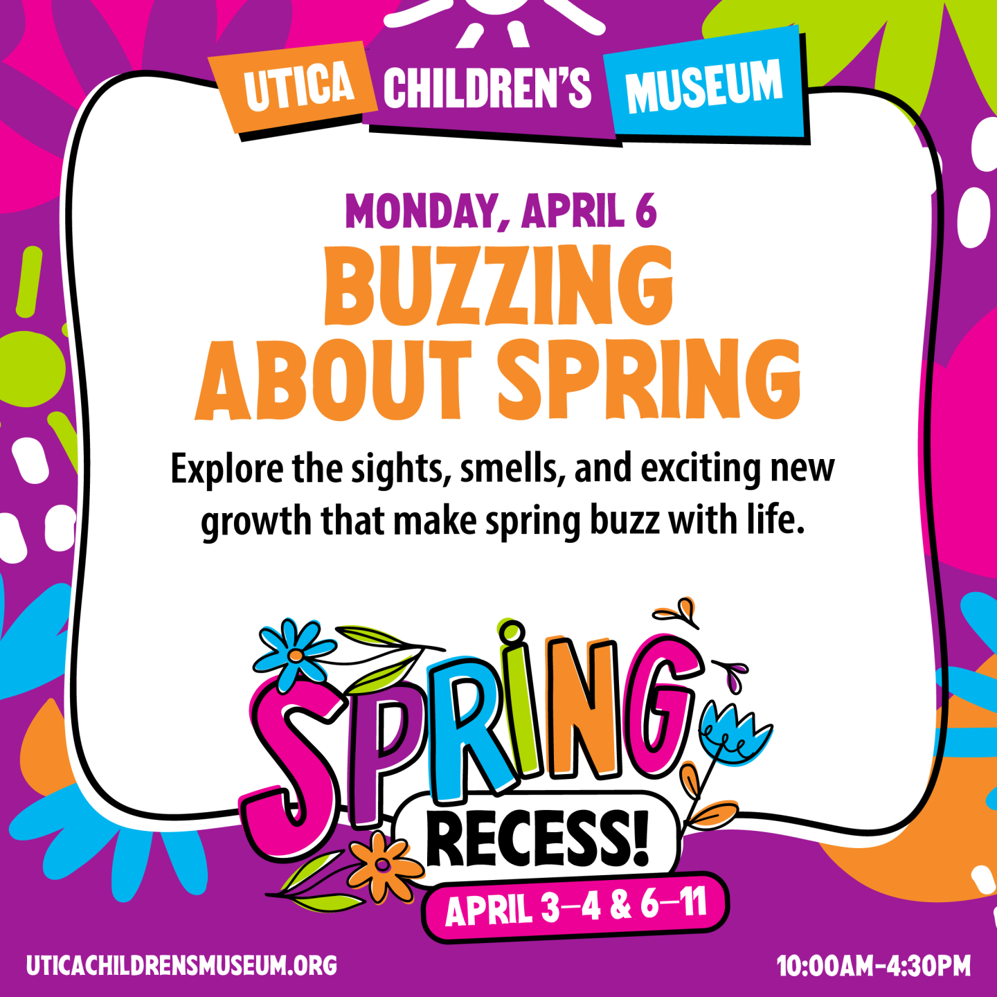 Spring Recces Buzzing About Spring | Utica Children's Museum